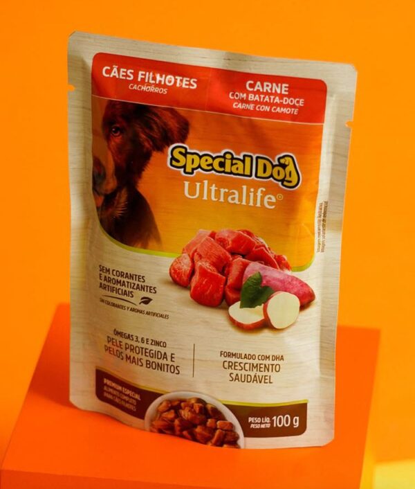 Sachê para cães sabor carne