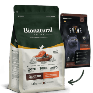 BIONATURAL PRIME GATOS ADULTOS SALMÃO
